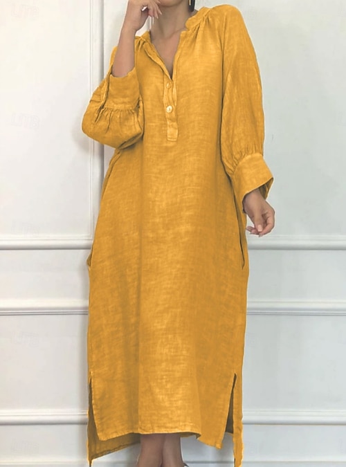 knee length dresses for ladies Orange And Yellow Midi Dress