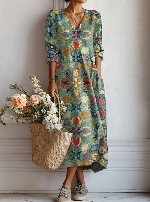 breathable midi dress Bxsruta Women's Sleeveless Henley Midi Dress with Pockets Casual a Line Cotton Blend Tank Dress