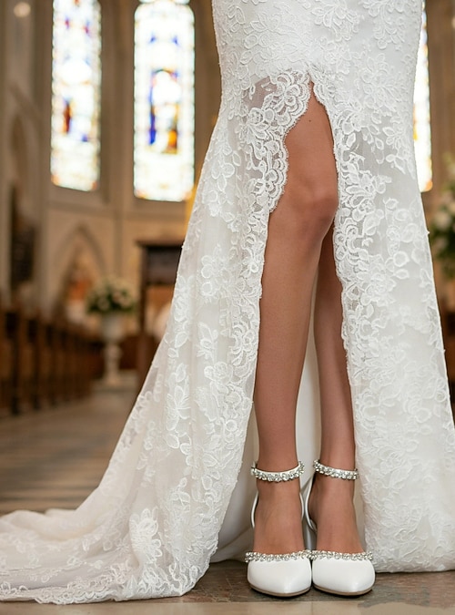 silver shoes with wedding dress Is it weird to wear red shoes with an ivory/silver wedding dress? : r/ wedding