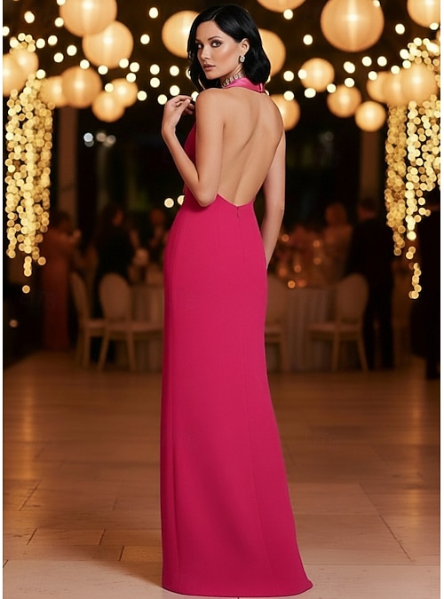 long black prom dress Sparkly V-Neck Tight Prom Dresses Backless Long Formal Wear for Wedding Guest Black / US20W
