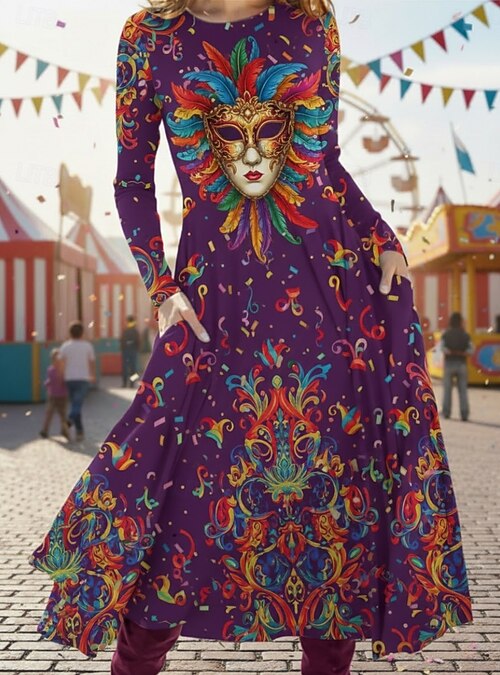 long sleeve women's christmas dress Women's Twinkle Lights Dress