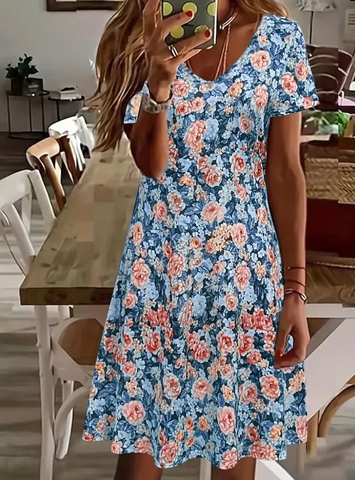 a line one piece dress Libas Olive Printed Silk Blend A-Line One Piece Dress main image 0