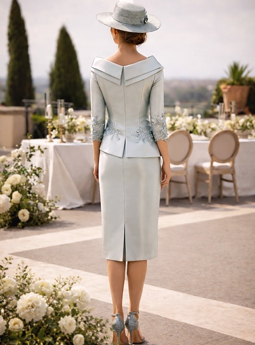 BeryLove Abito Da Sera Da Donna, Elegante, Asimmetrico, A Maniche Corte Per Matrimoni Feste Balli Ragazzi Blu Mare L 103915880