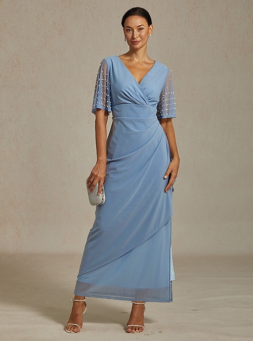 blue dress for baby girl Sleeveless Maxi Dress with Pockets main image 0