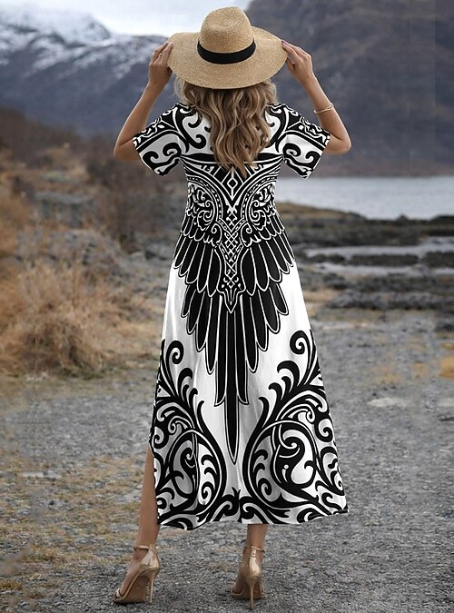 summer t shirt maxi dress Vero Moda Ava Lulu Long Dress Blue L Woman