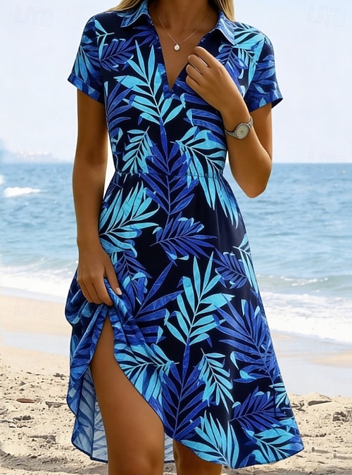 white christmas dresses Maxi A Line Dress NIKA, Casual Summer Dress in Blue main image 0