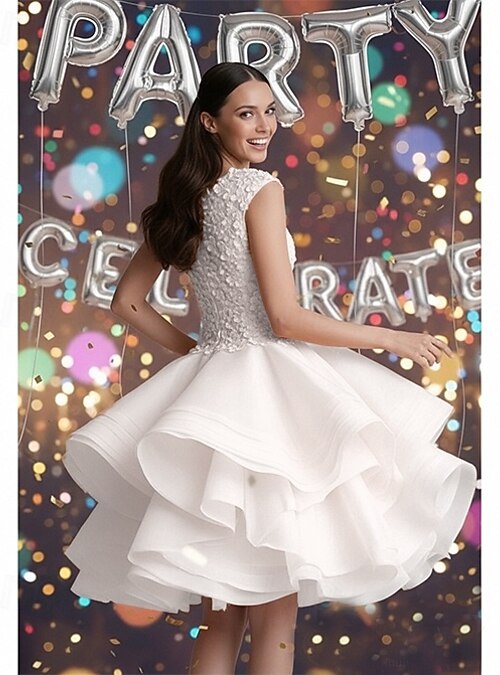 knee length dresses for ladies THIN STRAPS MINI QUINCEANERA BALL GOWN WITH DETACHEABLE PUFF SLEEVE BY  CINDERELLA COUTURE 8385 – Bridal Hive