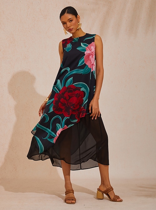 Emerald Rose Garden Flowy Chiffon Maxi Dress 2026 - $102.99 Emerald Rose Garden Flowy Chiffon Maxi Dress 2026 - $102.99