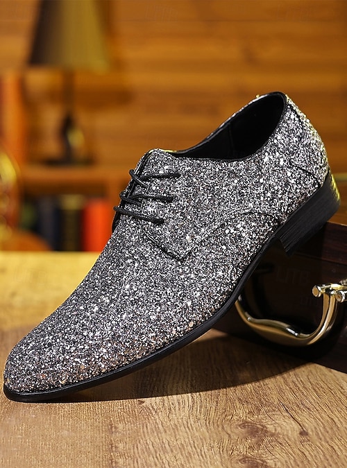 silver sparkly mens dress shoes Lawrence Silver Mens Dress Shoes
