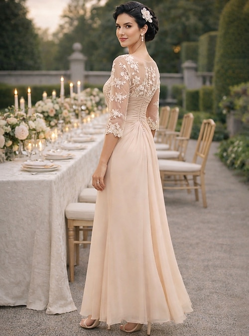sachin and babi light blue dress Sheath Column Floor Length Wedding Guest Dress Formal Dresses Evening Gown  Mother of the Bride Dress main image 1