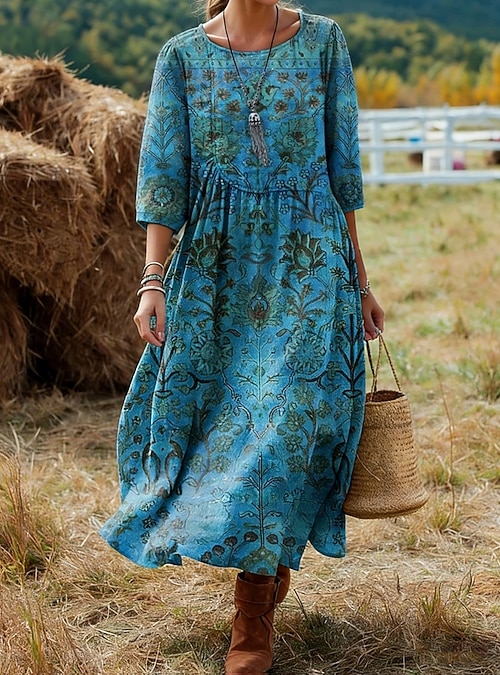breathable midi dress Farm Rio Strelitzia Sand Midi Dress XS