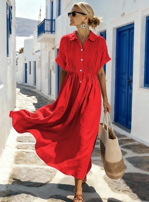 midi dress for holiday Rita Velvet Holiday Midi Dress XL / Red
