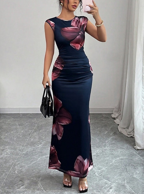 black chiffon midi dress with sleeves Baltic Born Womens Nellie Smocked | 颜色:Y-Caramel POD-JFY主推款 Women's Formal Dresses & * With two belts