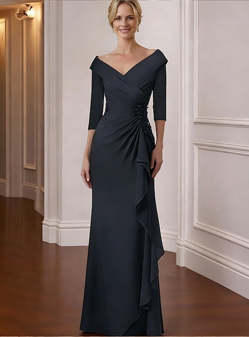 sachin and babi light blue dress Bridesmaid Dress V-Neck Sleeveless A Line Chiffon Floor Length Formal – SD  Dresscode & Fashiontrends main image 0