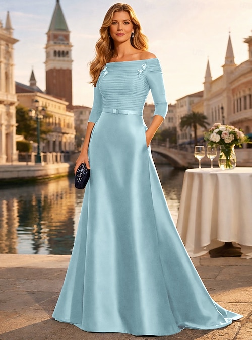 sachin and babi light blue dress Off-shoulder Evening Dresses White Red Black Engagement