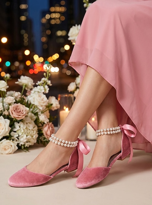 pink velvet dress shoes Dark Pink Velvet Flats for Women Thea Velvet by Age of Innocence