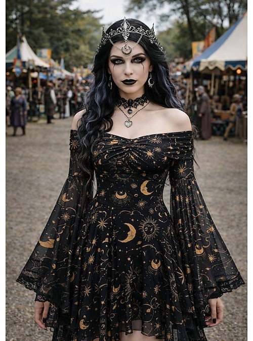 long sleeve steampunk dress Burgundy Victorian Steampunk Military Velvet Jacket Dress Gothic Girl Theater Costume (Size: S)