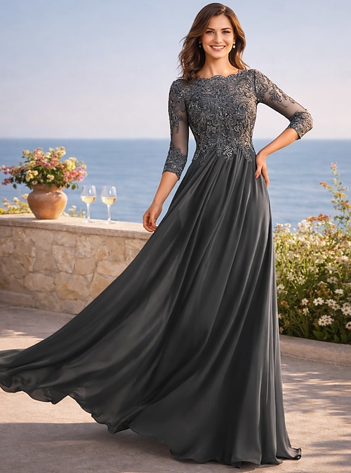 charcoal grey dresses for a wedding Gothic Black and Grey Wedding Dress main image 0