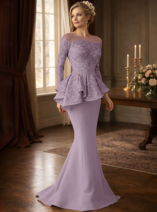 chinese dress ladies Gray Green Mermaid Sweep Train Bridesmaid Dresses PB124 main image 1