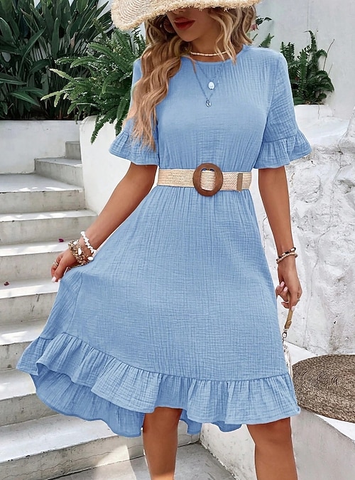 knee length peplum dress Feriani Couture