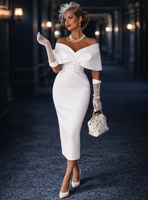 sachin and babi light blue dress Sheath/Column Off-the-Shoulder Ruched Short/Mini Cocktail Dresses with –  Lavetir UK main image 0