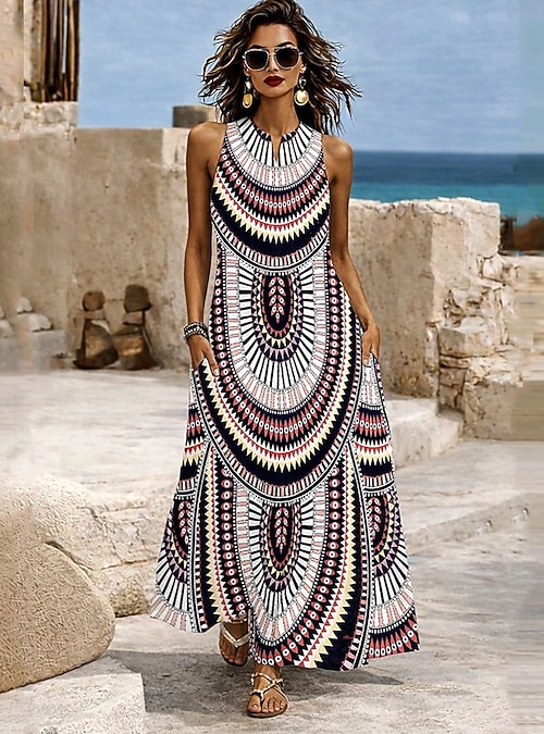 tribal boho dress Black Boho Maxi Dress Azim / Simple Wedding Dress / Tribal Dress