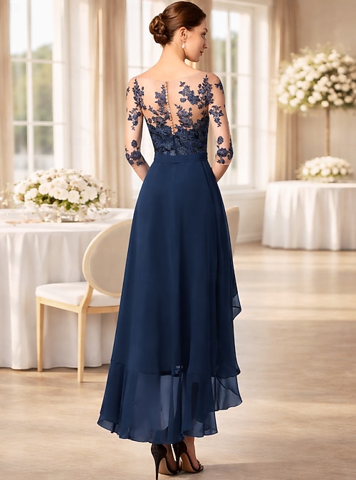 ankle length wedding guest dress Pink One Shoulder Pleated Bowknot Sheath Ankle-Length Wedding Guest Dresses