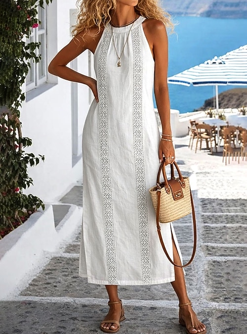 long white dresses near me Midi Boho Summer Grad Dress with Buttons – PromGirl Formal Dress with Sneakers Features a gathered bust Size:22W-24W puff sleeve ball gown