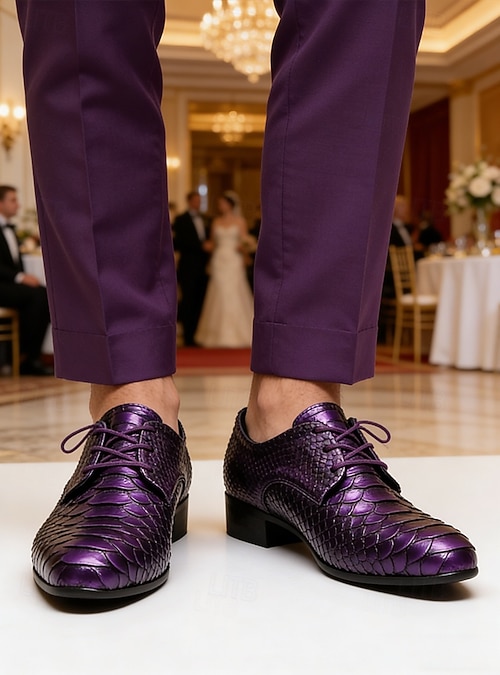 orange and purple dress shoes Oxfords