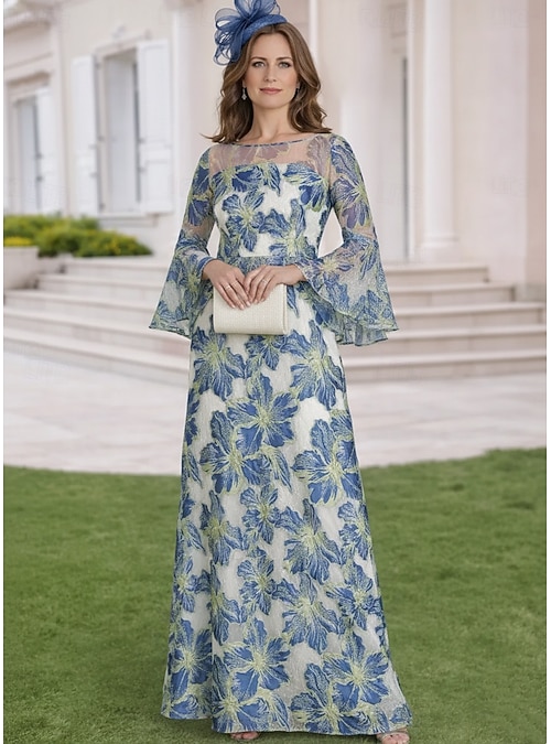 loose mother of the bride dresses Leely Women Black Long Mother of the Bride Dress with Sleeves Bateau Neck Sheath Black Tie Dress