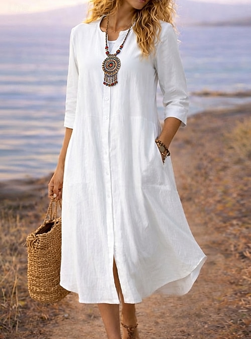 loose white dress shirt Amazon.com: Uillui Oversized Shirts for Men Summer Lightweight Cotton Linen Shirt 3/4 Sleeve Loose Shirt Stand Collar Button-Down Shirts White : Clothing, Shoes & Jewelry