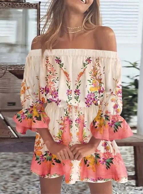 light pink bohemian dress Peachy Pink Maxi Open Back Boho Dress