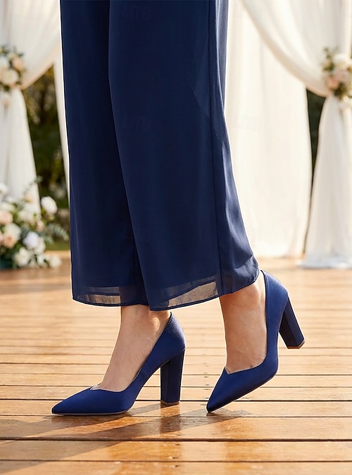 navy blue midi dress for women Dark Blue High Neck Ruffle Tiered A-Line Midi Dress