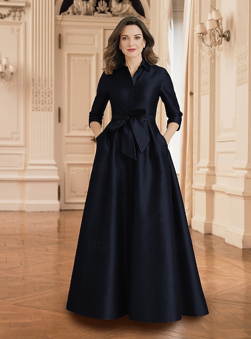 minimalist formal dress Elegant Satin Long Dress, Ivory Button Down Gown, Minimalist Wedding Guest Dress, Satin Evening Dress for Women, Long Sleeve Formal Dress
