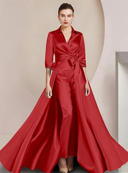 evening dress pant suits Mother of the Bride  Wedding Pantsuit  The Outlet With lace sleeves and jacket it has all the ensemble you need for that special evening party with your family members HGps8w 2-Piece Women's Dressy Pant