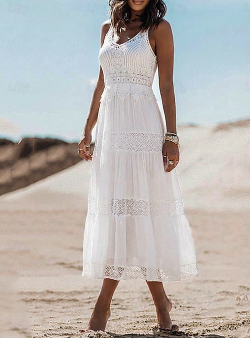 white summer dress elegant Jluxlabel Women's Madrid Halter Maxi Dress