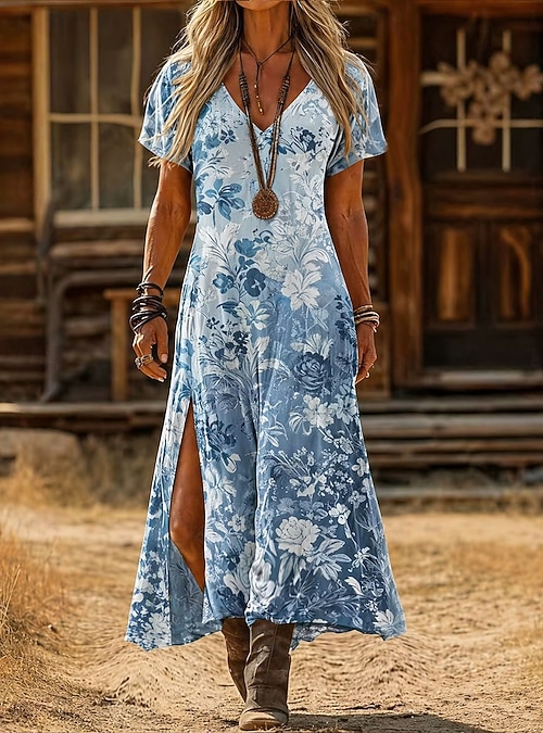 midi dress for festival Boho Tie Dye Midi Dress / Festival Dress Flowy Boho Bridesmaid Dress / Sakari Dress Beach or Summer Outfit
