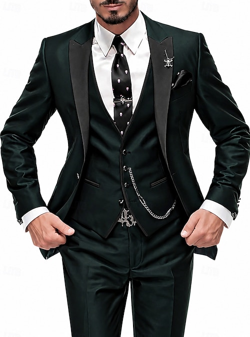 Men's Burgundy Tuxedo Suit 3 Piece Slim Fit Wedding Prom Dinner Party Suit, One Button Shawl Lapel Blazer Vest Pants, Available in Black, Blue, Green 2026 - 120.99 Men's Burgundy Tuxedo Suit 3 Piece Slim Fit Wedding Prom Dinner Party Suit, One Button Shawl Lapel Blazer Vest Pants, Available in Black, Blue, Green 2026 - 120.99