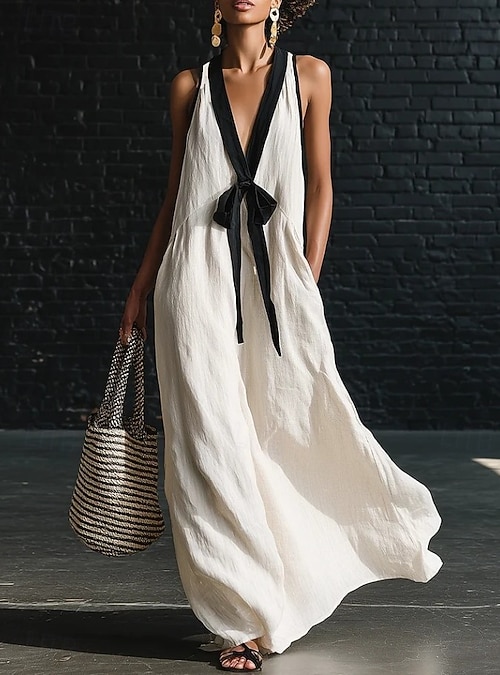 linen dress white dress holiday party