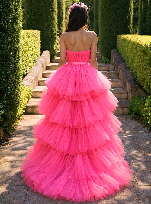 asymmetrical tulle prom dress Amazon.com: Women's Beaded Lace Applique Prom Dresses Long Asymmetric  Layered Tulle Formal V Neck Evening Dress Ball Gowns Black : Clothing,  Shoes & Jewelry