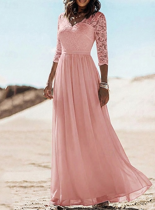 champagne pink maxi dress Pink Champagne Ruffle Maxi Dress Large