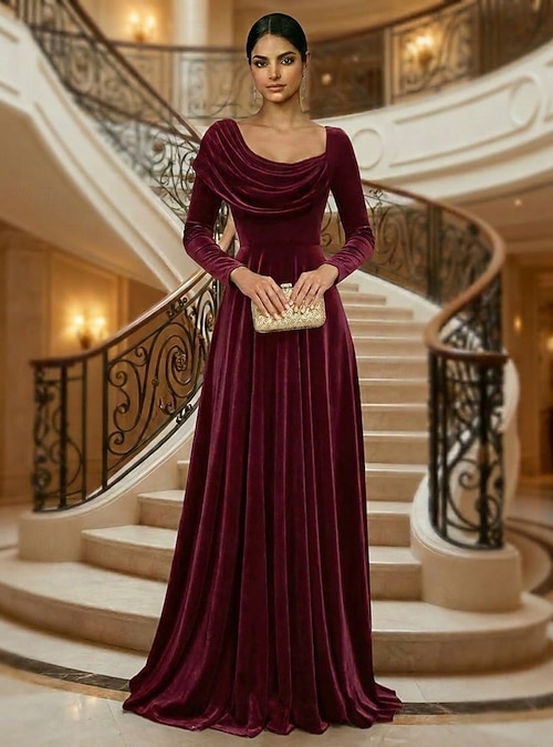 long sleeve cowl neck wedding dress Ivory Coast High Neck Long Sleeve Sequin Embellished Cowl Back Wedding Dress