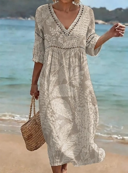 beach dinner dresses Summer Vacation Dresses Women's Maxi Dress Shift Dress Sundress Summer Dress Vacation Party Casual hoco 2025 Maxi Dress Off Shoulder Size:52L SIZE ATTENTION