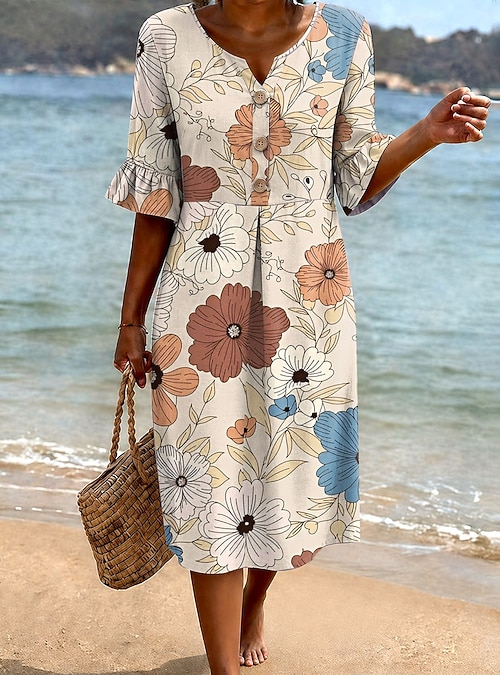 boat neck dress knee length Inari Cotton Twill Boat-Neck Dress