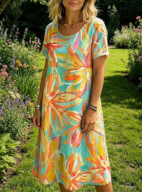 clara jersey dress boden Clara Cotton Shirt Dress-Multi, Walled Garden main image 0