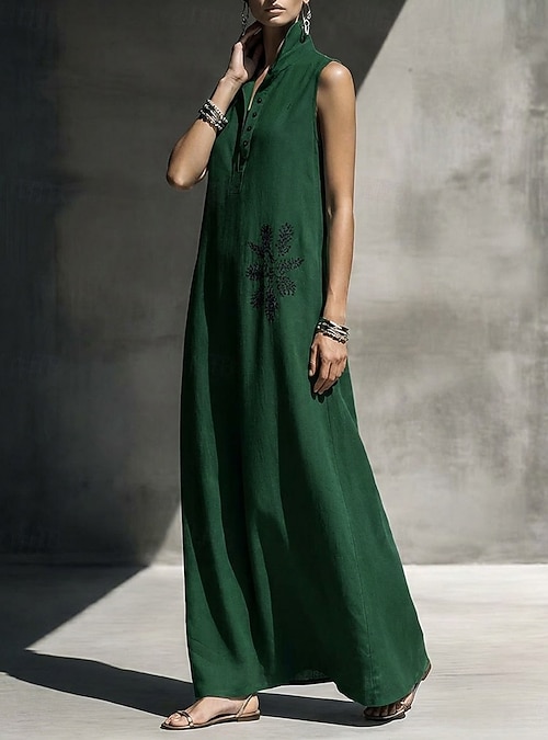 apricot green maxi dress Elenzga Apricot Shirred Waist Defined Floral Print Long Dress For Women