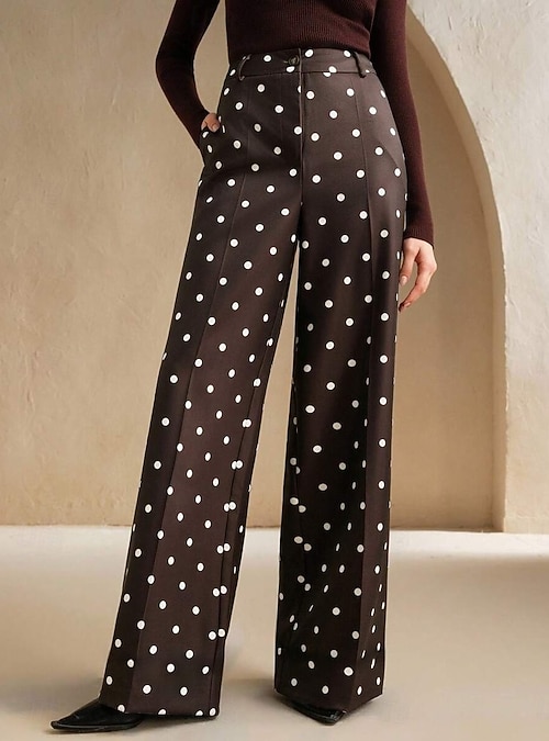 designer dress pants women Gumipy Wide Leg Dress Pants for Women Elastic High Waisted Pull On Work Pants Flowy Pleated Business Casual Trousers with Pockets Lightweight Loose Slacks Drape Versatile Palazzo Lounge Suit Trousers at Amazon