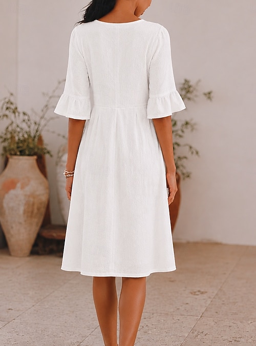 two tone denim dress Hot Trot Dress, S/M a collared neckline Mayoral Spring 2023 Size (to the center hole):40