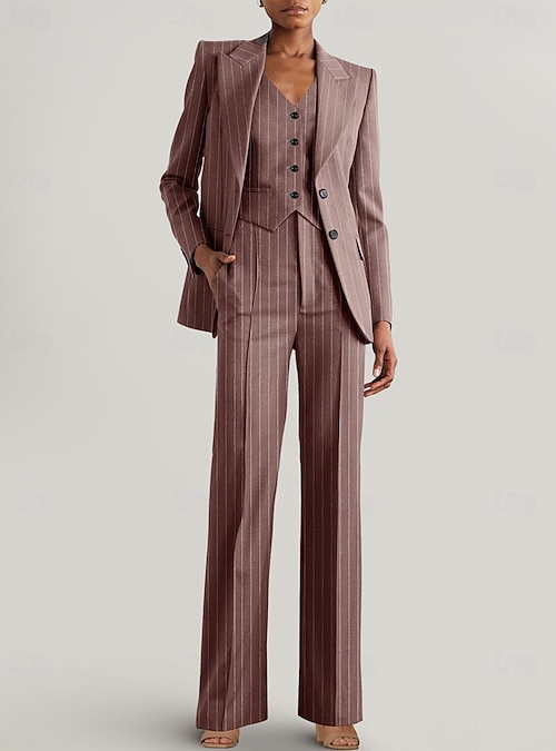 Women's 3 Pieces Suits Formal Wedding Guest Formal Evening Elegant Simple Long Sleeve Ankle Length Peak Lapel Single Breasted 2026 - AU $333.39 Women's 3 Pieces Suits Formal Wedding Guest Formal Evening Elegant Simple Long Sleeve Ankle Length Peak Lapel Single Breasted 2026 - AU $333.39