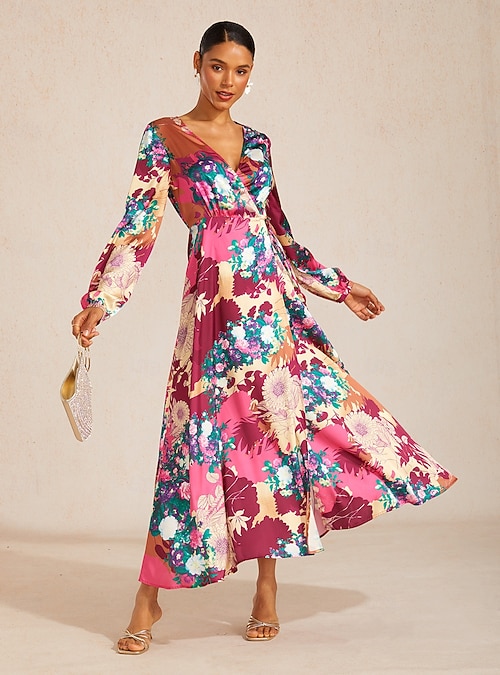 floral maxi dress nz Laufry Yellow Floral Print Maxi Dress